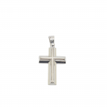 Croce in oro bianco k14 (code H1824)